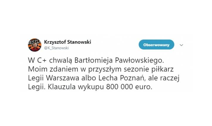 Legia za 800 TYSIĘCY EURO wykupi piłkarza z Zagłębia Lubin?